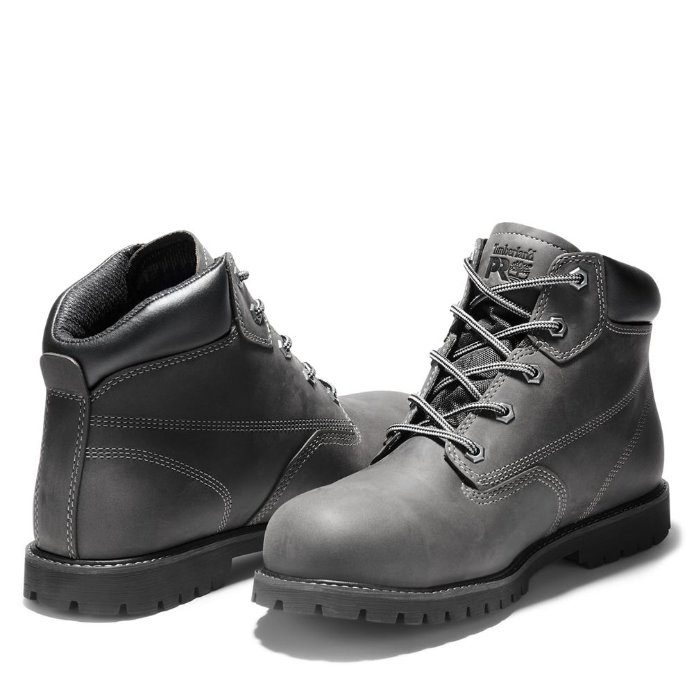 Timberland Mens Work Boots PRO® Gritstone Steel Toe - Black - India CT0359216